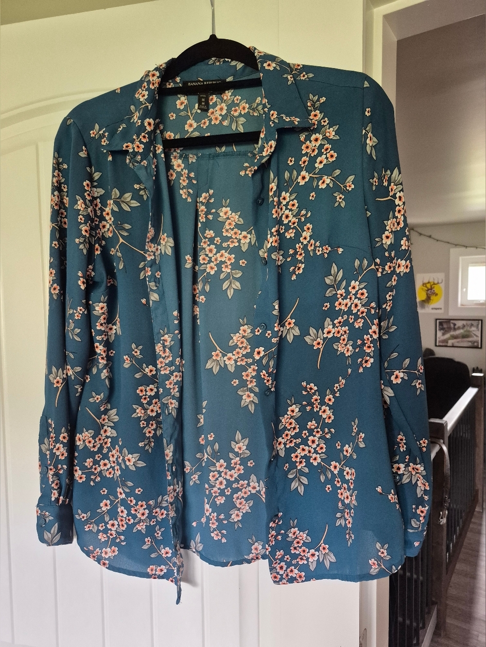 Banana Republic Cherry Blossom Button Up